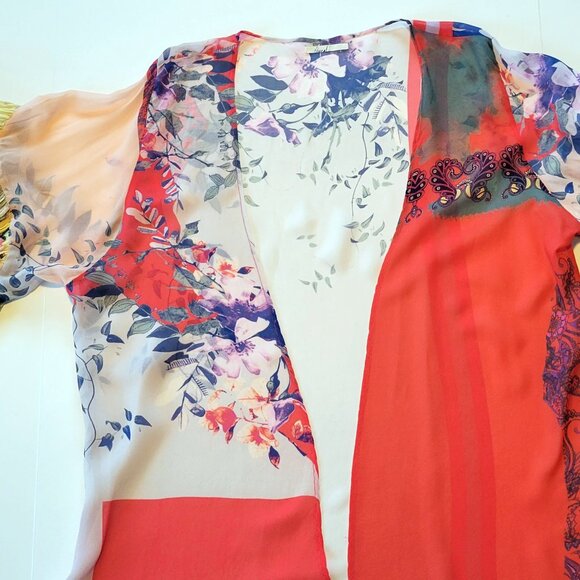 Anthropologie Floral Floreat Kimono | Excellent | Dry Cleaned - Picture 4 of 6